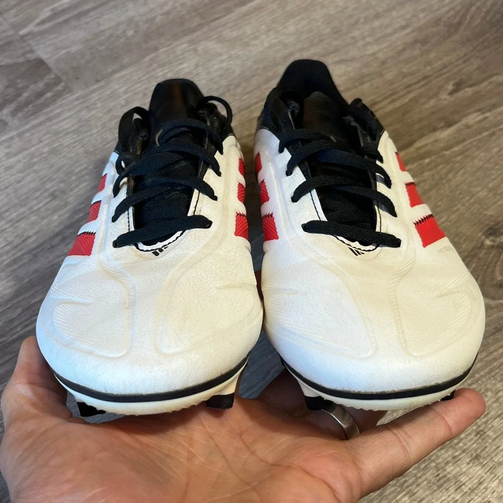 Adidas Copa Pure 2 League FG Soccer Cleats White Black Red IE1173 Mens 6.5